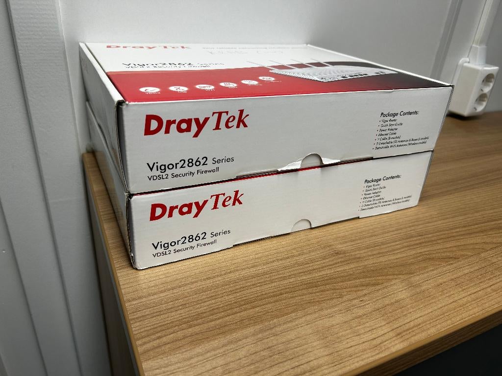 DrayTek Vigor 2862 Series – VDSL2 Security Firewall–2 stuks, Ophalen of Verzenden, Refurbished, Router, DrayTek Vigor