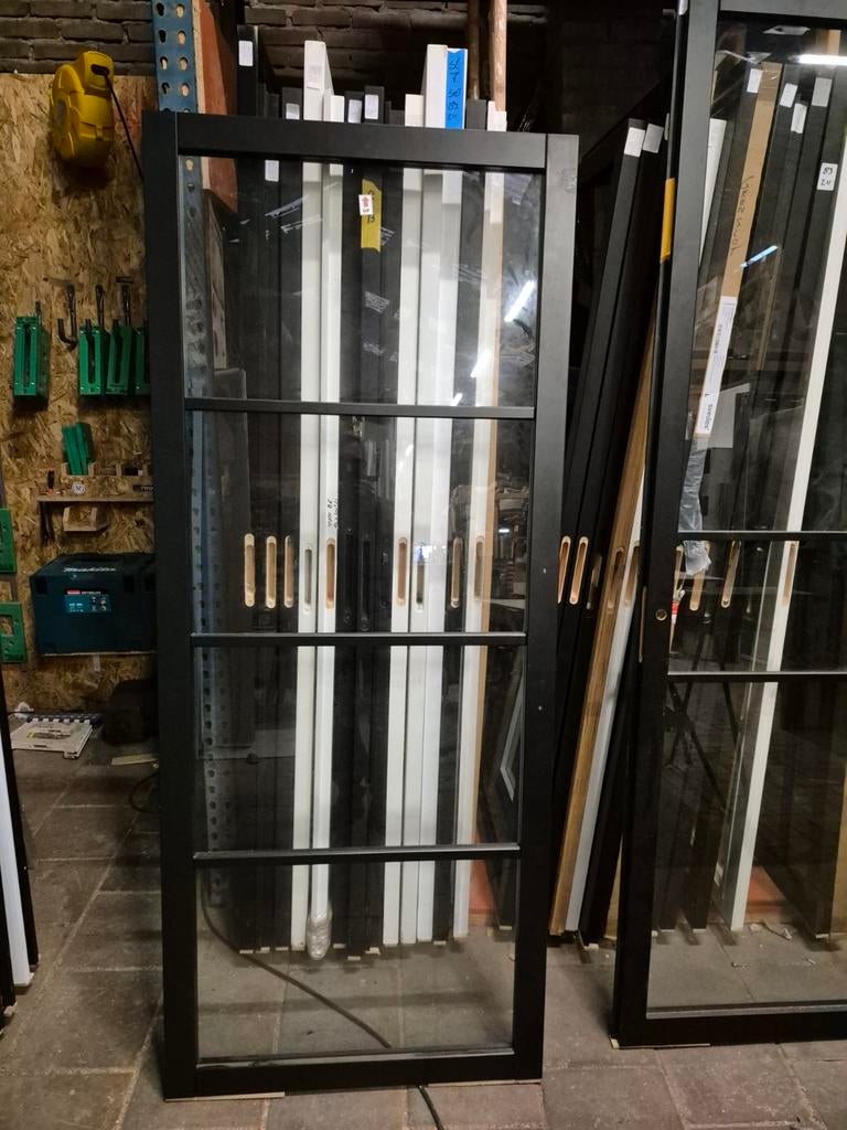 83x201,5cm staallook deur stomp zwart ssl4004 SL1, Ophalen, 80 tot 100 cm, ., Binnendeur