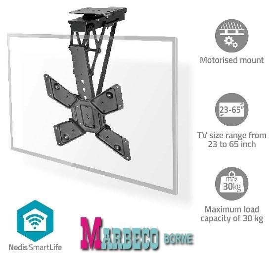 Gemotoriseerde SmartLife TV-Plafondbeugel, Elektrisch, Afst, Nedis SmartLife, Nieuw, Info@marbeco.nl, Ophalen of Verzenden