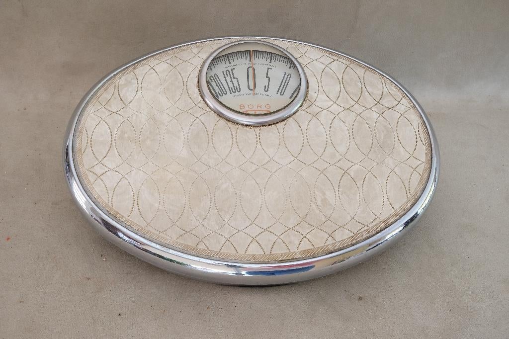 weegschaal gemerkt Borg  USA  vintage, Witgoed en Apparatuur, Gebruikt, Analoog, 100 kg of meer, Ophalen of Verzenden