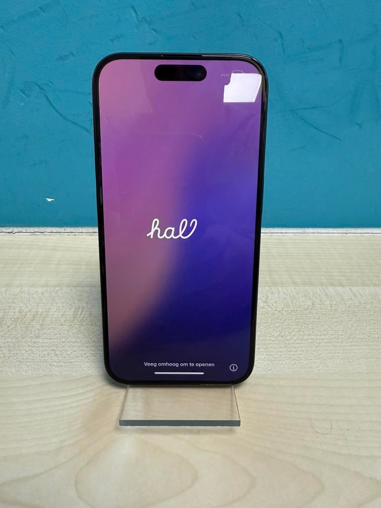 Apple iPhone 15 Pro 128GB Titanium Black - 2e hands - 100%, Telecommunicatie, Mobiele telefoons | Apple iPhone, Zo goed als nieuw