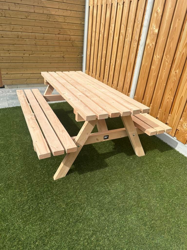 Picknicktafel douglas hout, Tuin en Terras, Picknicktafels, Nieuw, Ophalen of Verzenden, X, Rechthoekig