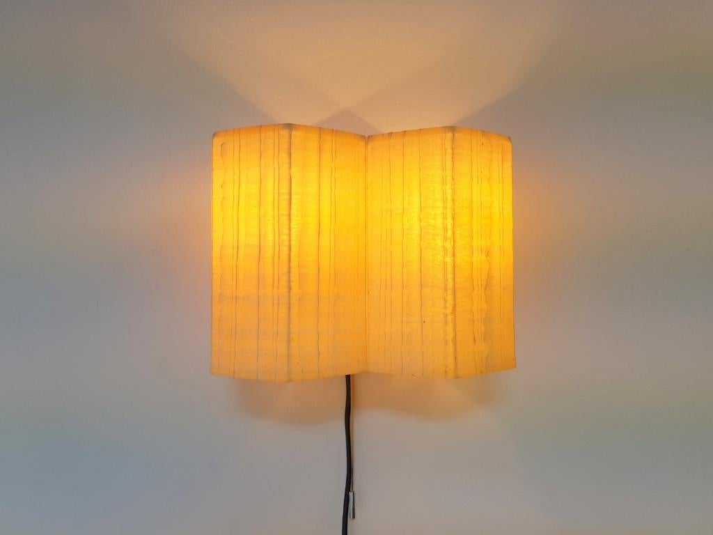 set 2 vintage Honeycomb wandlamp Fiberglass mid century '50, N, Vintage, Ophalen of Verzenden, N