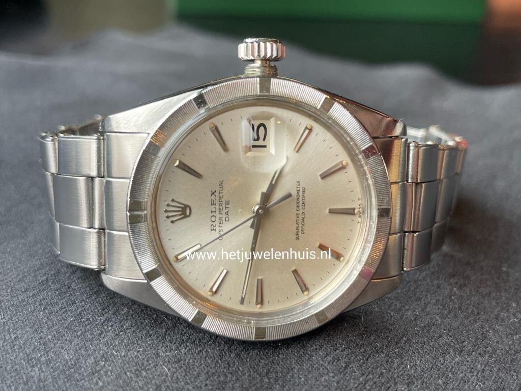 Rolex Date II 1501 staal met origineel plexiglas, Ophalen, Staal, Polshorloge, Zo goed als nieuw