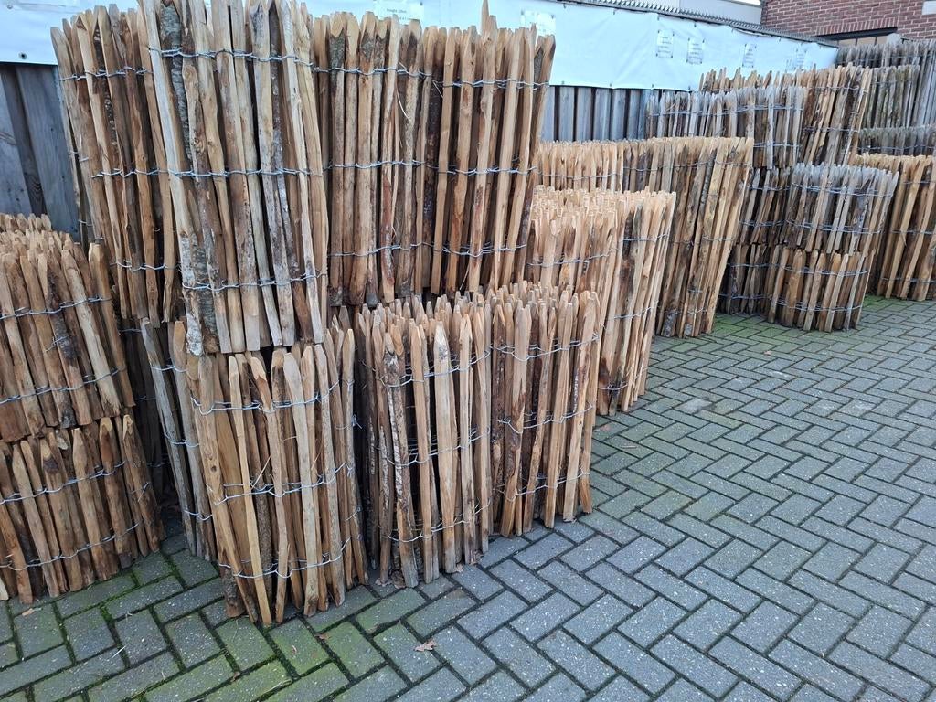 Kastanje afrastering schapenhek frans hekwerk KWALITEIT, Tuin en Terras, Tuinhekken en Hekwerk, Nieuw, Tuinhek, Hout, Ophalen
