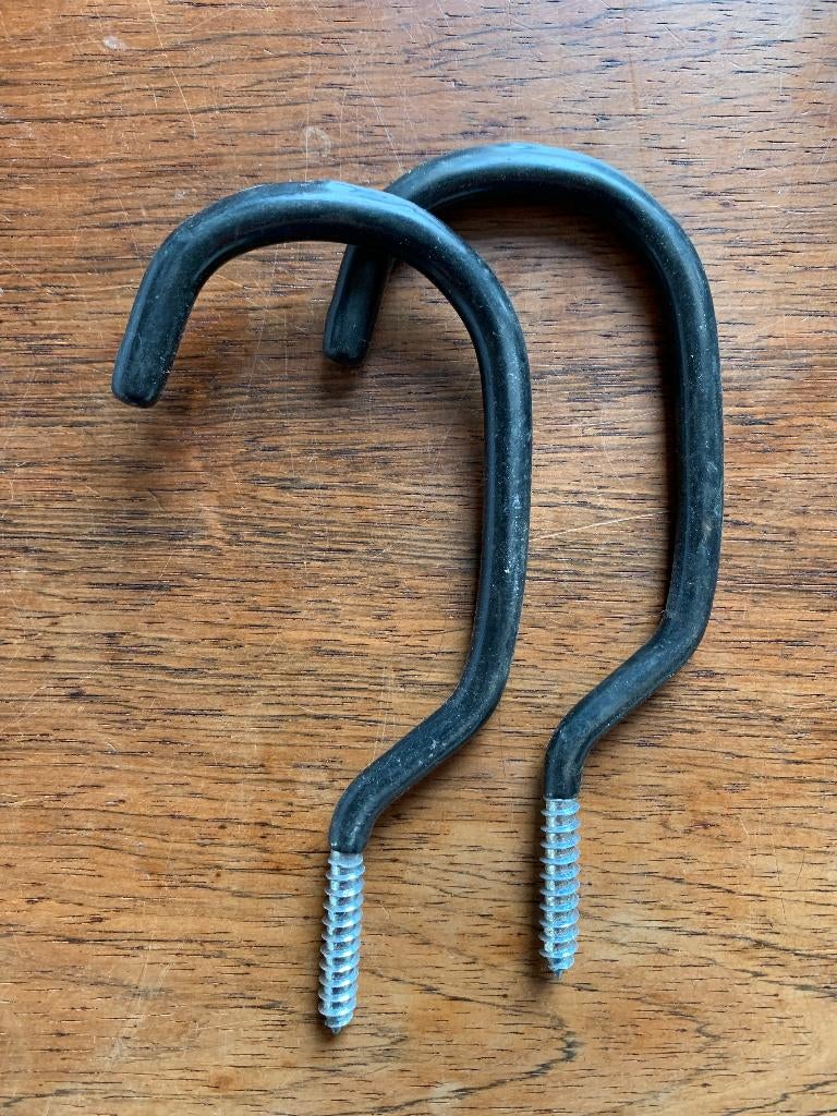 2 grote haken met beschermend plastic; fiets ophangen; NIEUW, Fietsen en Brommers, Fietsaccessoires | Fietsenrekken, Ophalen of Verzenden