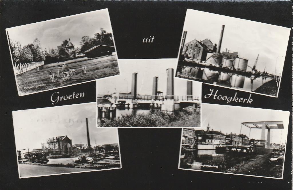 Hoogkerk, Verzamelen, Ansichtkaarten | Nederland, Ophalen of Verzenden, 1940 tot 1960, Gelopen, Groningen