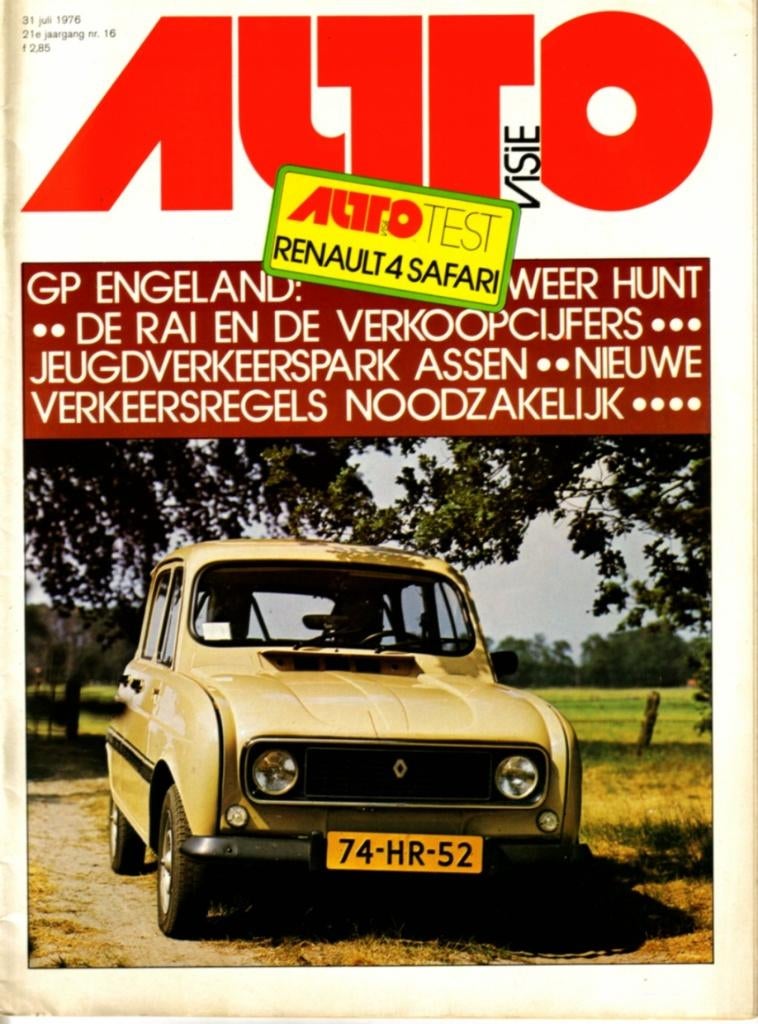 Autovisie test Renault 4 Safari 1976, Ophalen of Verzenden, Gelezen, Renault
