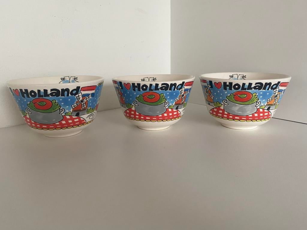 Blond Amsterdam I love Holland Soepkommen - 3 stuks - Nieuw, Huis en Inrichting, Keuken | Servies, Ophalen, Blond Amsterdam, Nieuw