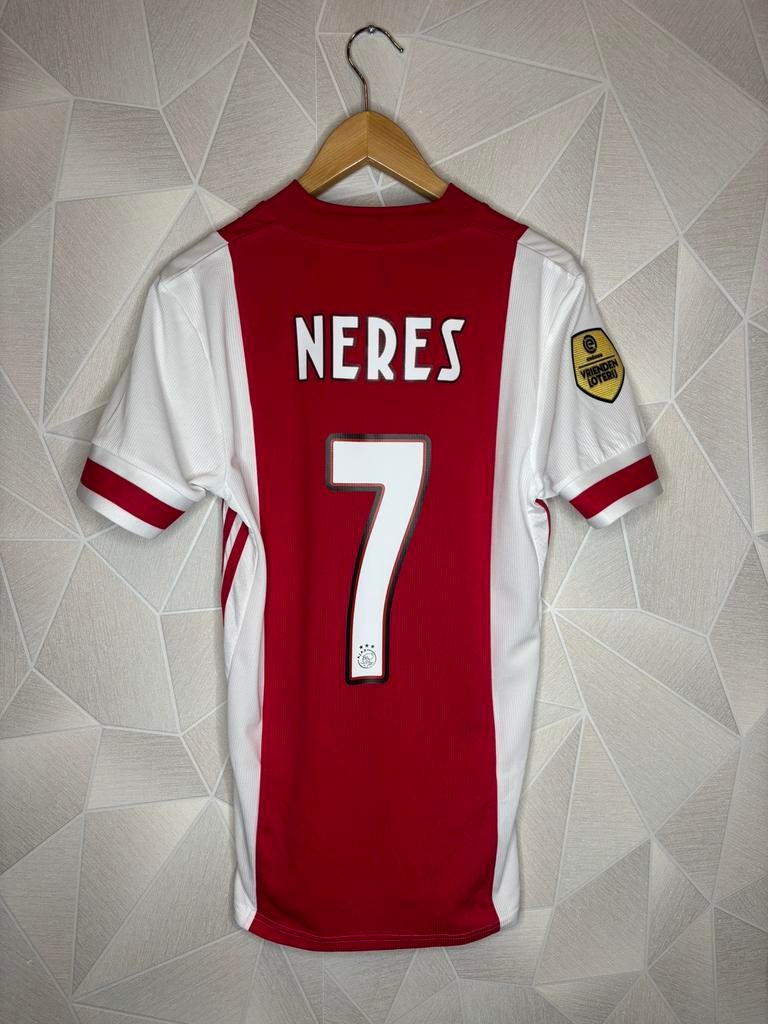 Ajax Thuis 2020/2021 Neres, Sport en Fitness, Voetbal, Zo goed als nieuw, Shirt, Maat S, Ophalen of Verzenden