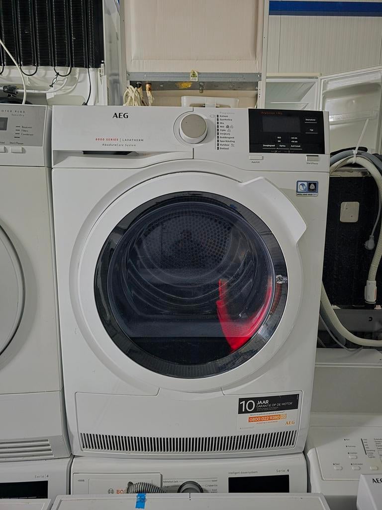 Keurige ruime AEG 8000Series warmtepompdroger! 8KG! Garantie, Aeg, 8 tot 10 kg, Ophalen of Verzenden, Zo goed als nieuw