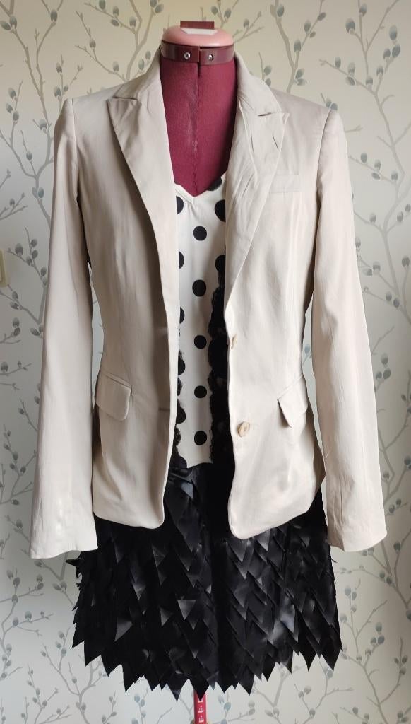 DRYKORN For Beautiful People Beige Colbertjasje maat 2=S, Kleding | Dames, Jasjes, Kostuums en Pakken, Gedragen, Jasje, Maat 36 (S)