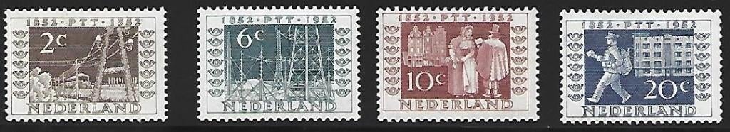 Nederland 592-595 "ITEP' met plakkerrest, Postzegels en Munten, Postzegels | Nederland, Ophalen of Verzenden, Na 1940, Postfris