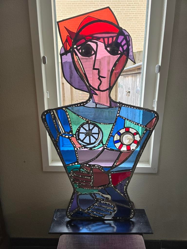 Tiffany Kunst Torso - Man/ vrouw in 1 - 95x50cm, Ophalen of Verzenden