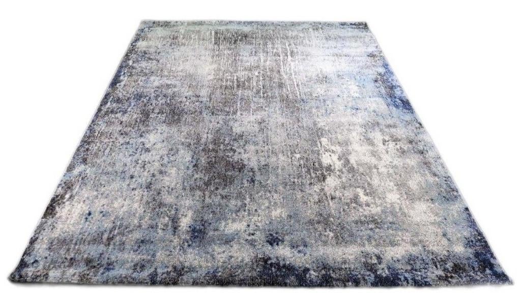 Vloerkleed Indigo 80x150 laagpolig nieuw, Blauw, Warm gezellig kwaliteit comfortabel stijlvol, Rechthoekig, Nieuw