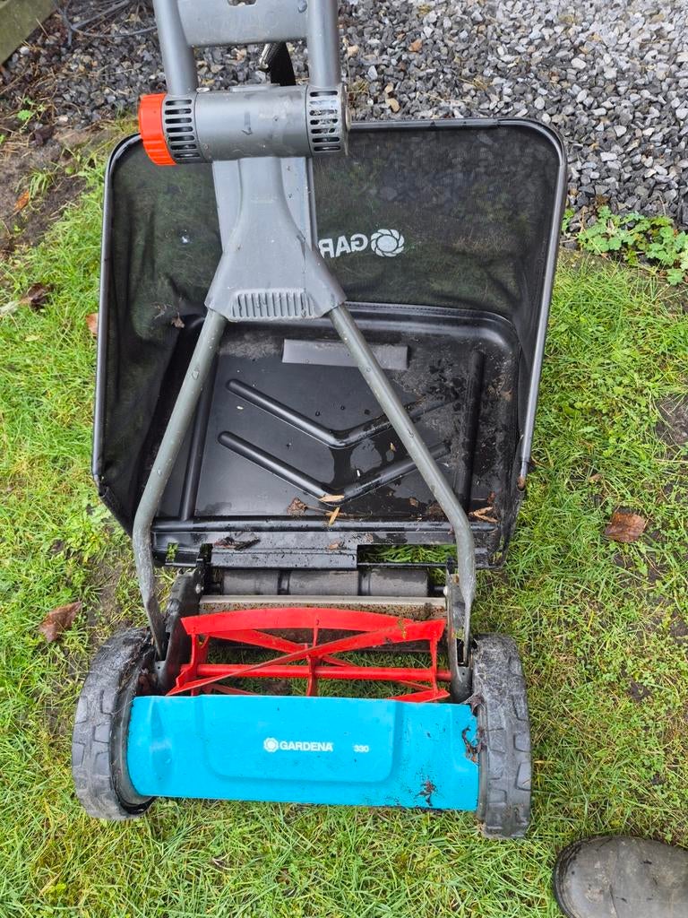 Gardena Handgrasmaaier met Opvangbak, Ophalen, Gebruikt, Kooimesmaaier, Gardena