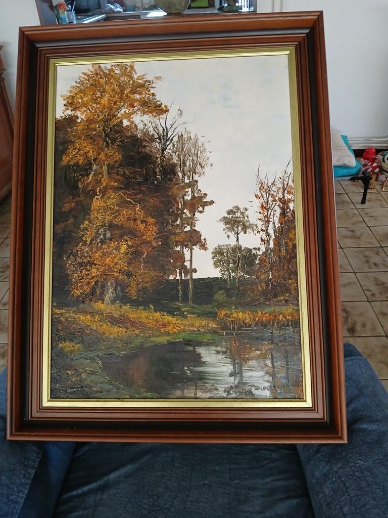 Landschapsschilderij Penders - Olieverf op doek, Ophalen of Verzenden