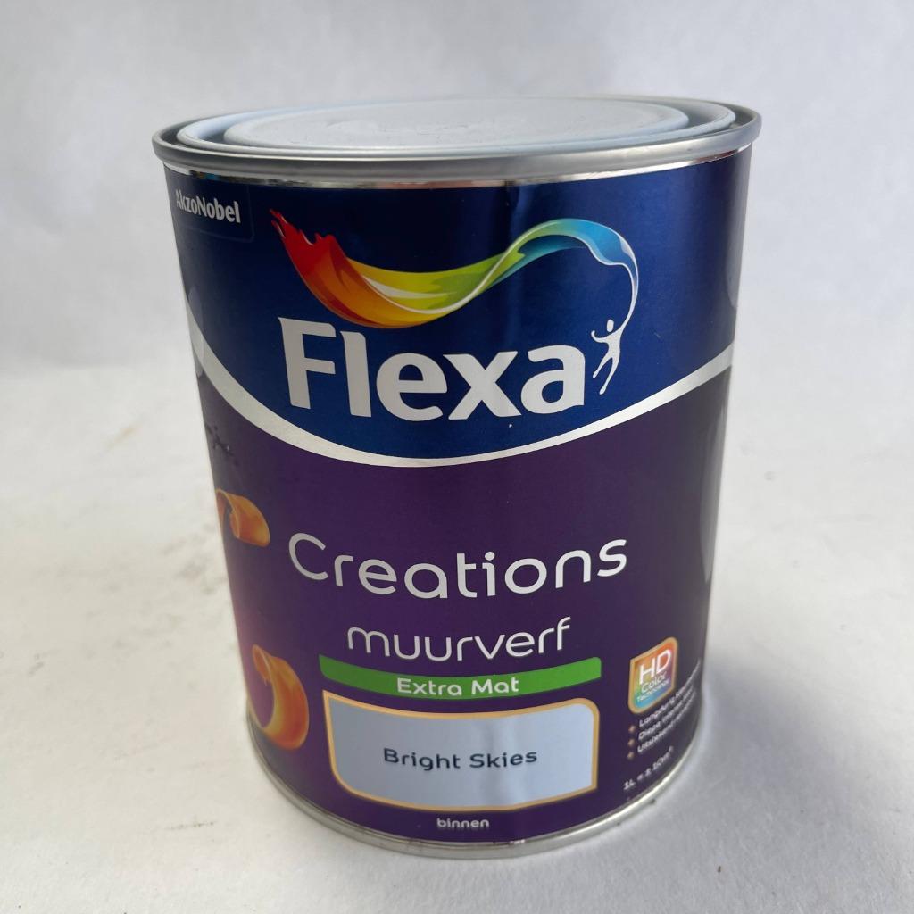 Flexa Creations Muurverf Bright Skies Extra Mat 1L, Flexa, Flexa, Blauw, Nieuw