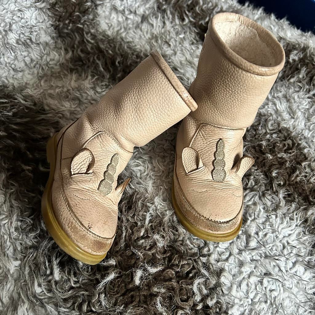 Donsje Amsterdam Wadudu Boots - Unicorn - Light Rose Leather, Gebruikt, Meisje, Laarsjes, Ophalen of Verzenden