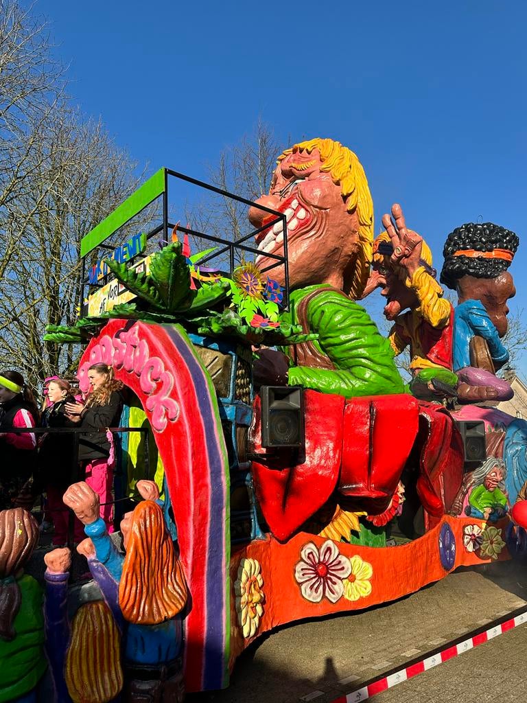 Carnavalswagen "Peace man" - aanganger 10 m., Verzamelen, Speelgoed, Gebruikt, Ophalen of Verzenden