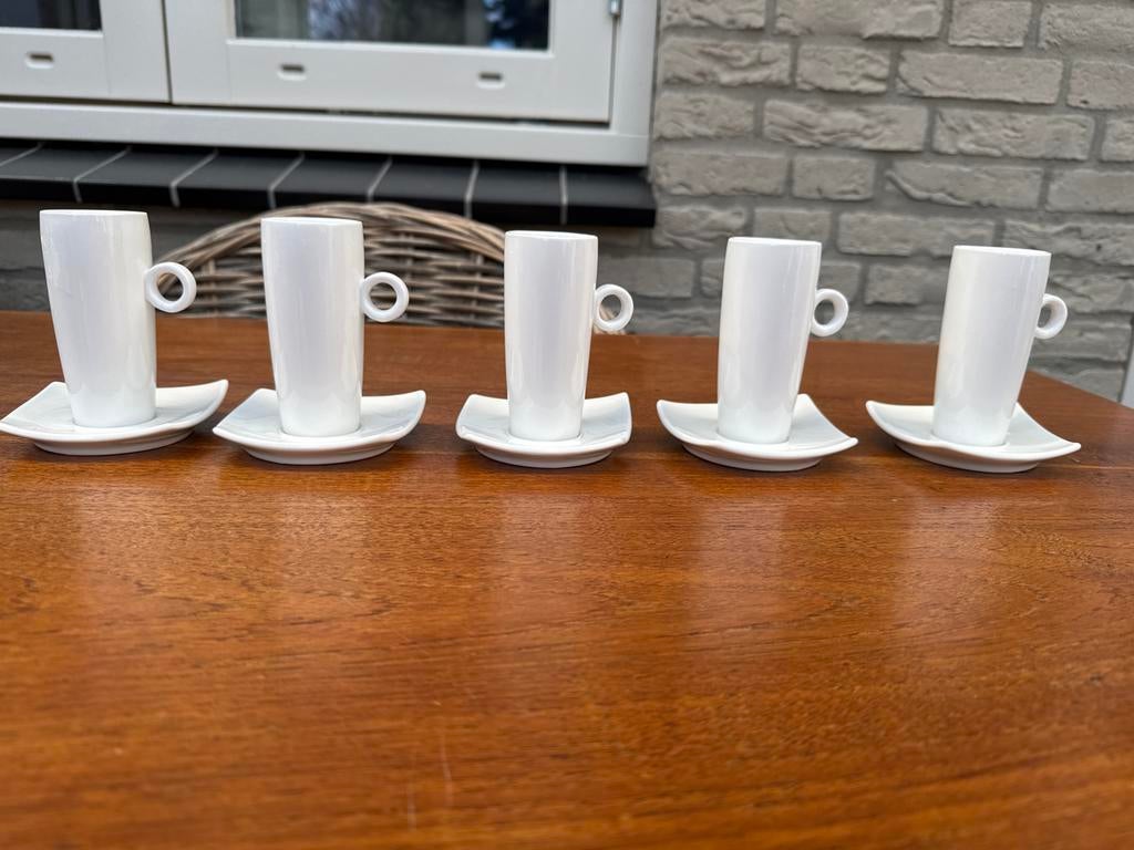 Espresso kopjes - set van 5, Ophalen of Verzenden, Zo goed als nieuw, Effen, Kop(pen) en/of Schotel(s)
