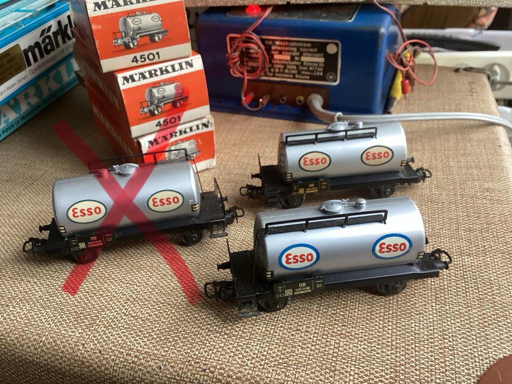 Marklin 4501 DB Esso ketelwagen netjes. met ovp, Hobby en Vrije tijd, Modeltreinen | H0, Ophalen of Verzenden, Wisselstroom, Wagon