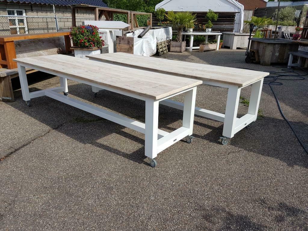 witte tafel 100 x 200, Ophalen of Verzenden, Nieuw, Rechthoekig, Eikenhout