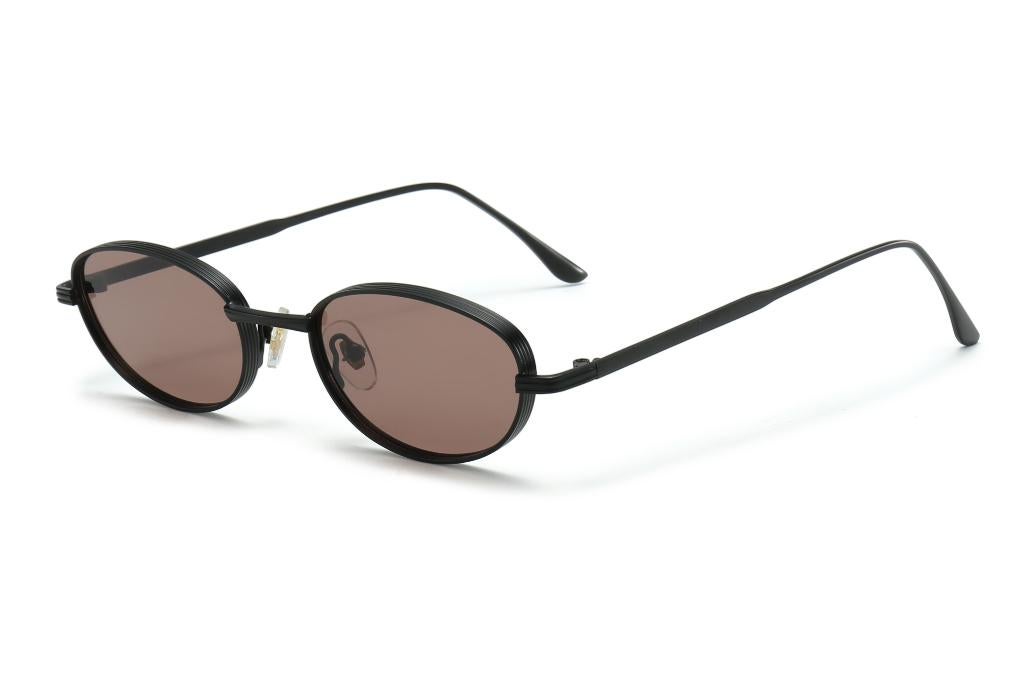 Festival zonnebril / planga / sunnies met metalen montuur, Overige merken, Zonnebril, Zwart, Nieuw
