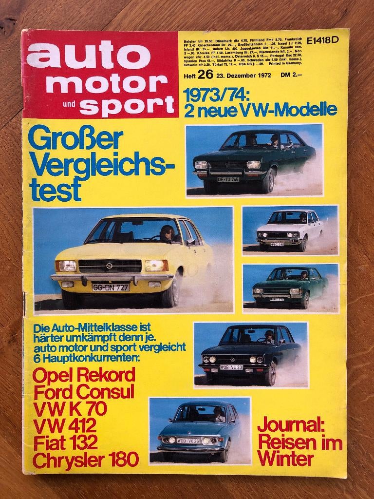 AUTO MOTOR und SPORT Heft 26 1972, Algemeen, Verzenden, Nieuw, AUTO MOTOR und SPORT