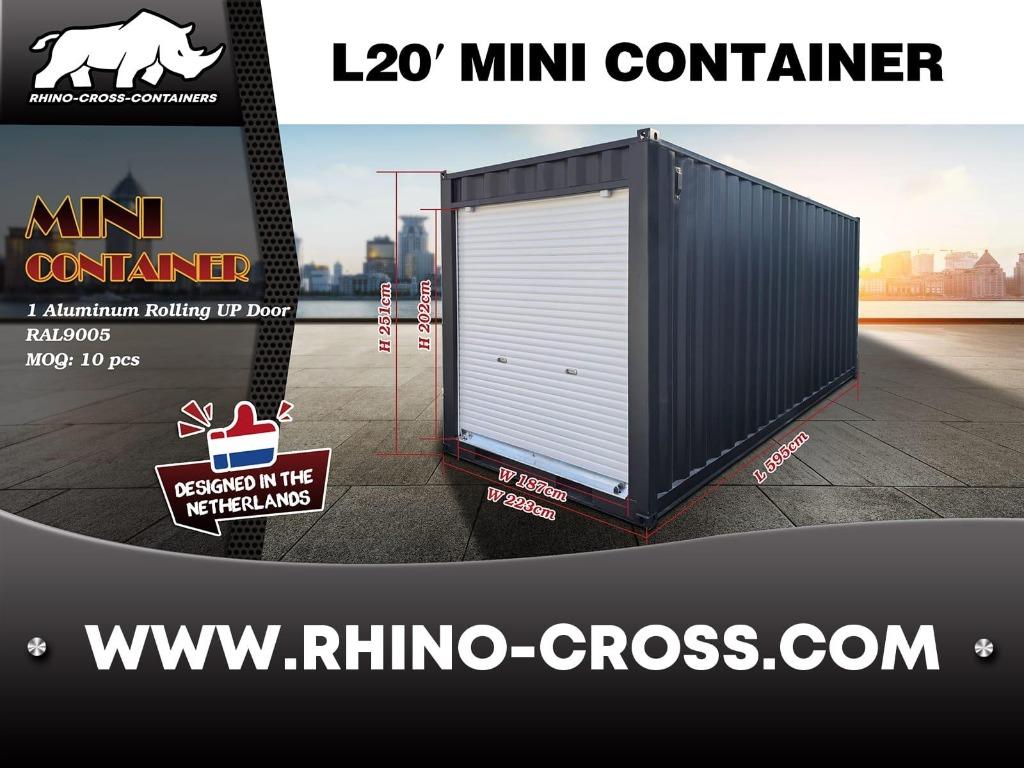 12ft of 20ft Zeecontainer met roldeur, Ophalen