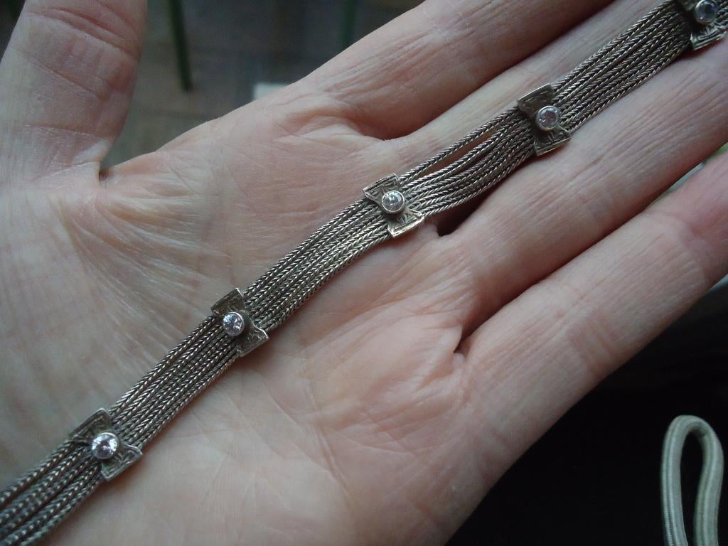 mooie echt zilveren setje armband en collier zilver 925, Ophalen of Verzenden, Zo goed als nieuw, Zilver, Zilver