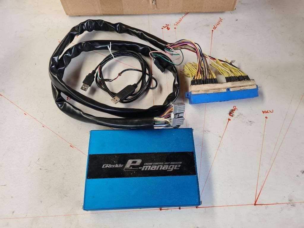 Greddy E-manage Blue met RB25DET kabelboom, Ophalen of Verzenden, Gebruikt, Nissan