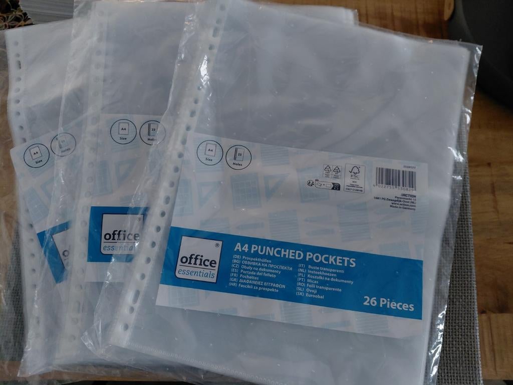 NIEUW 3x pakket met 26 insteekhoezen, Verzenden, Nieuw