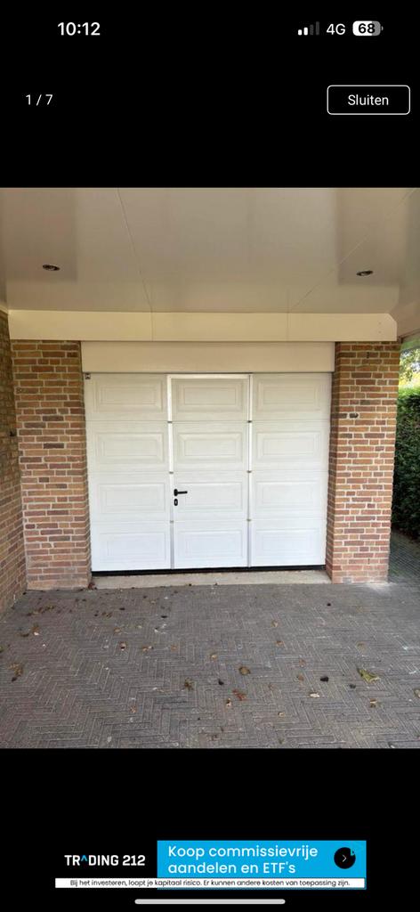 Hormann Garagedeur sectionaal ISO40 met loopdeur compleet, Ophalen of Verzenden, Zo goed als nieuw