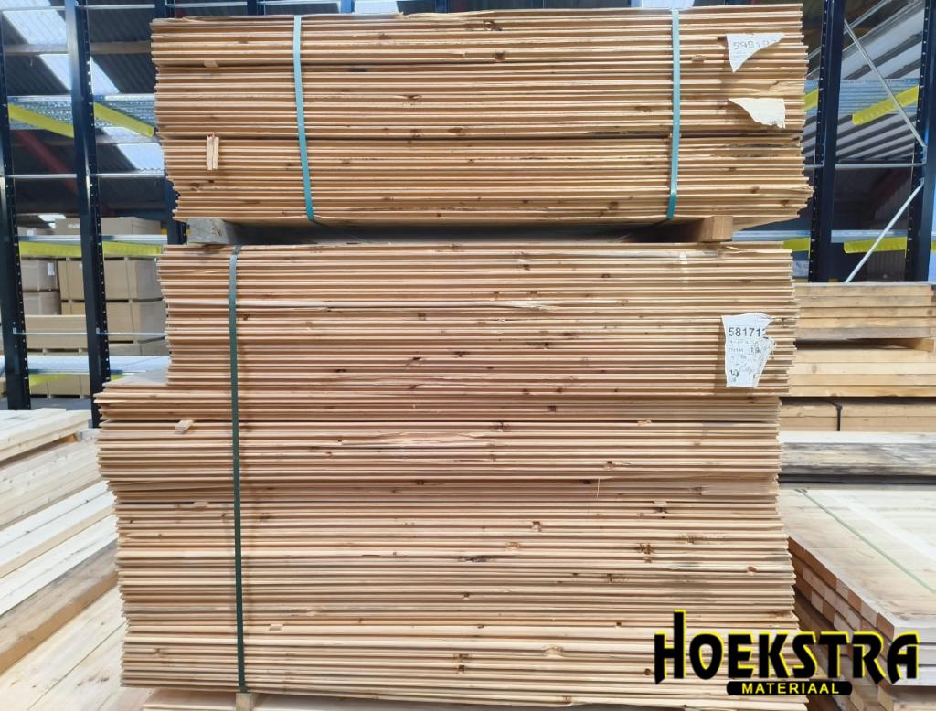 Vuren Blokhutprofiel vanaf €1,95 per m1! OP=OP!, Ophalen, 25 tot 50 mm, Nieuw, Plank