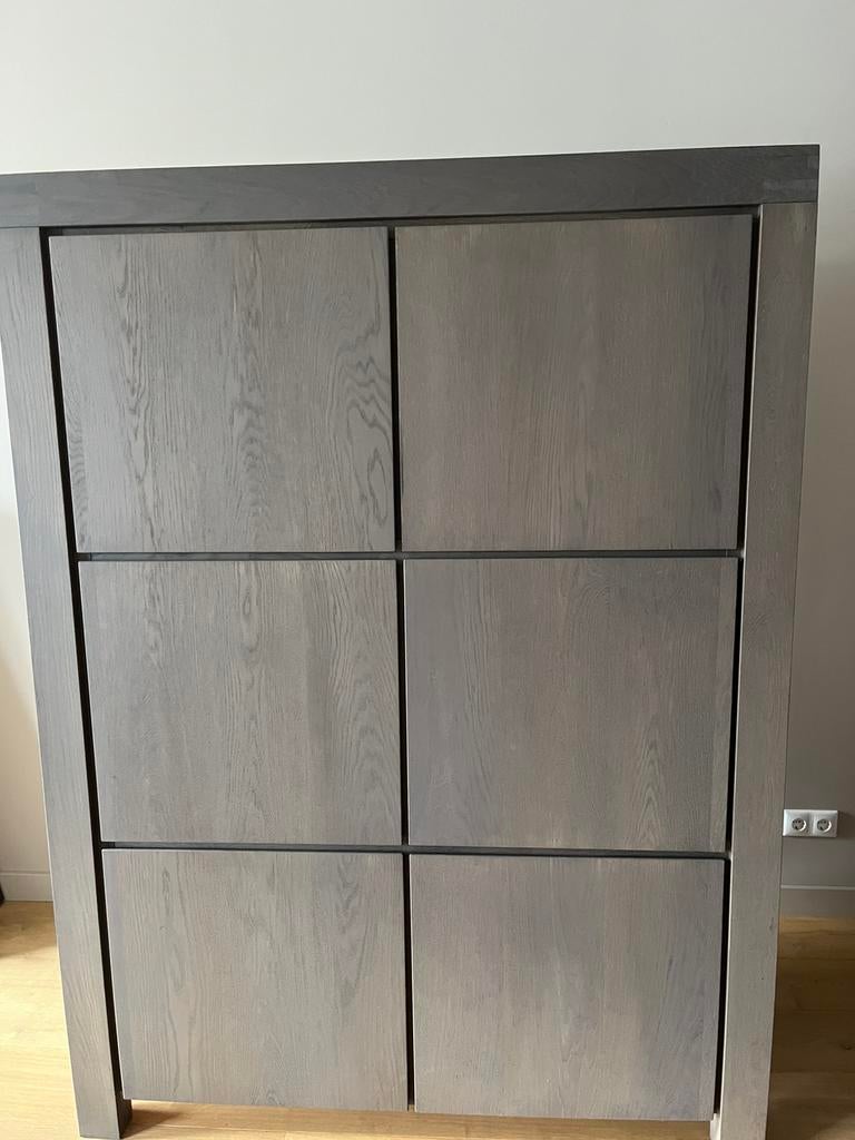 Eiken opbergkast clear van Goossens, 100 tot 150 cm, Eikenhout, Ophalen of Verzenden, Zo goed als nieuw