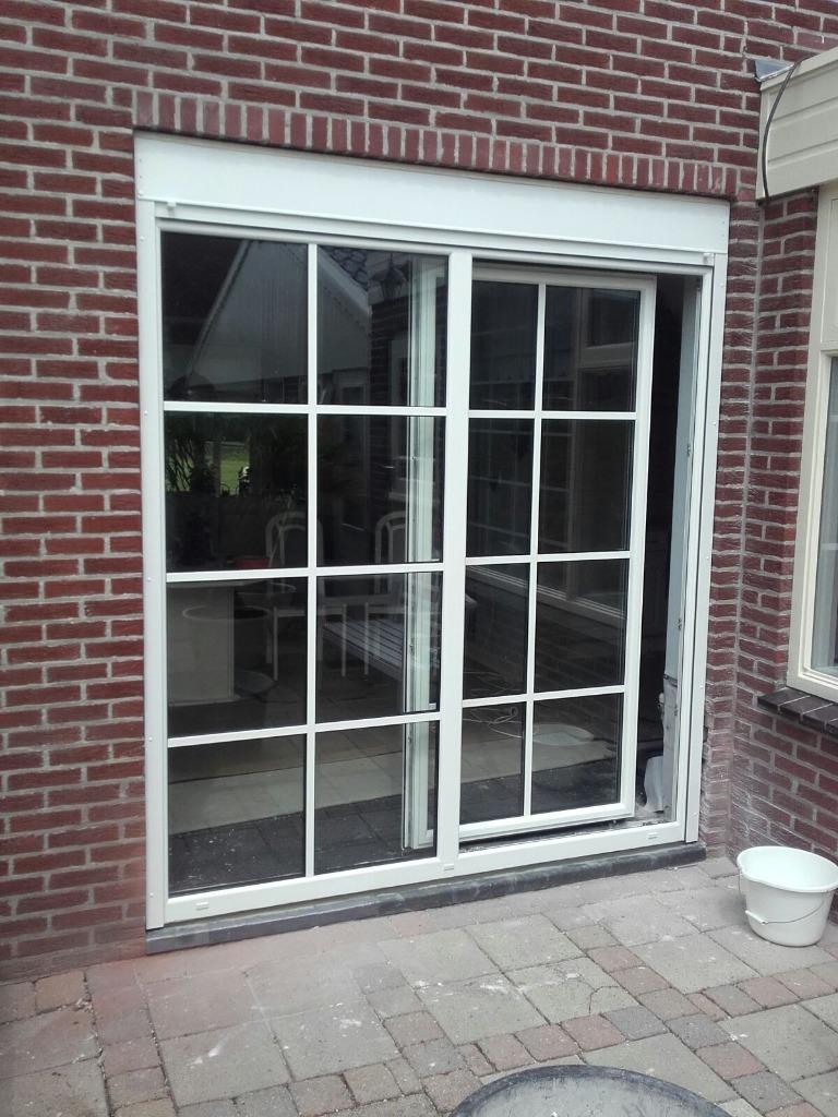Schuifpuien in kunststof . Vakverdeling op/in het glas, Ophalen, Kunststof, 225 cm of meer, Nieuw