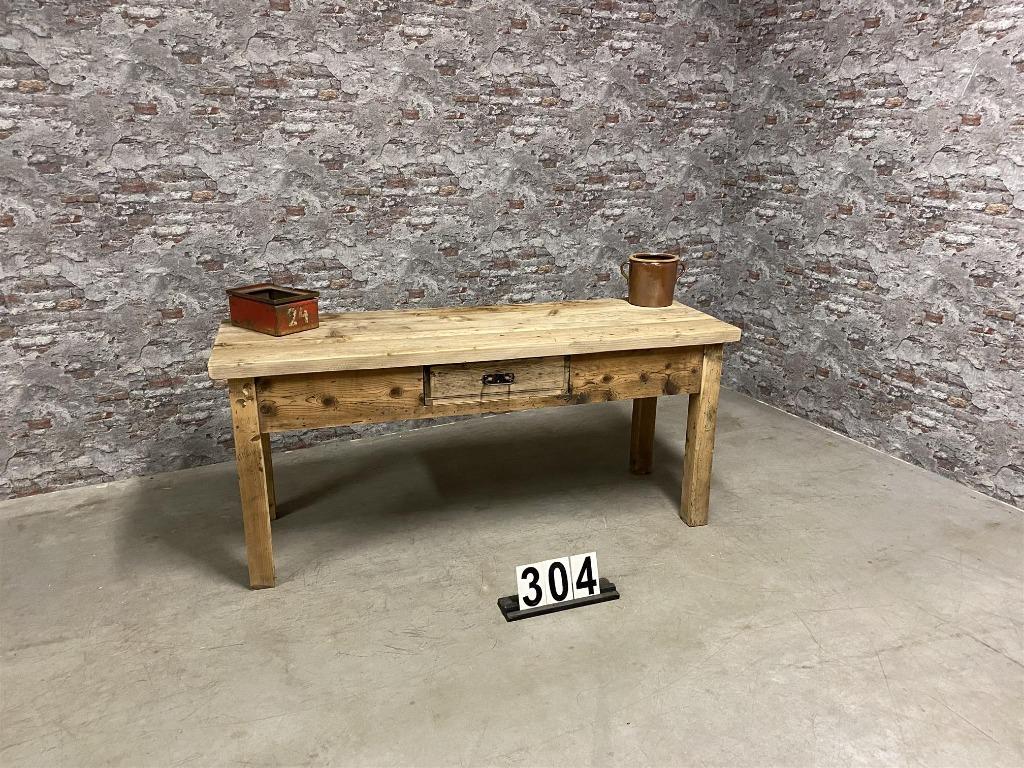 Vintage houten tafel | dressoir | Bureau nr.304, Huis en Inrichting, Tafels | Sidetables, Gebruikt, 50 tot 75 cm, 150 tot 200 cm