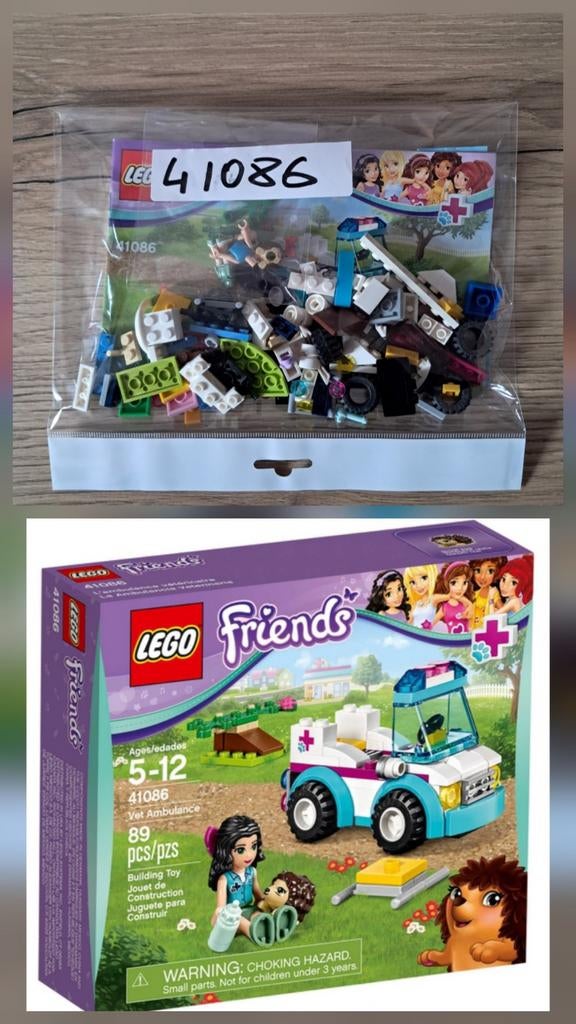 LEGO Friends 41086 Dierenambulance, Ophalen of Verzenden, Zo goed als nieuw, Complete set, Lego