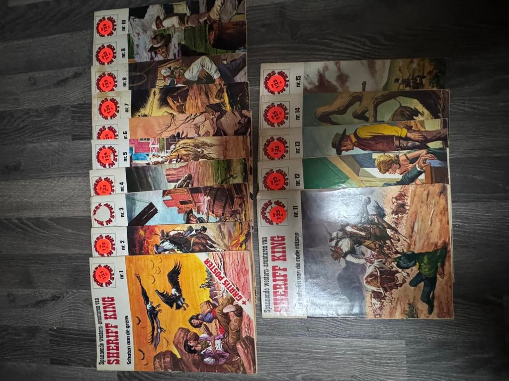 Sheriff king compleet 15 delen, Boeken, Stripboeken, Meerdere stripboeken, Ophalen, Gelezen
