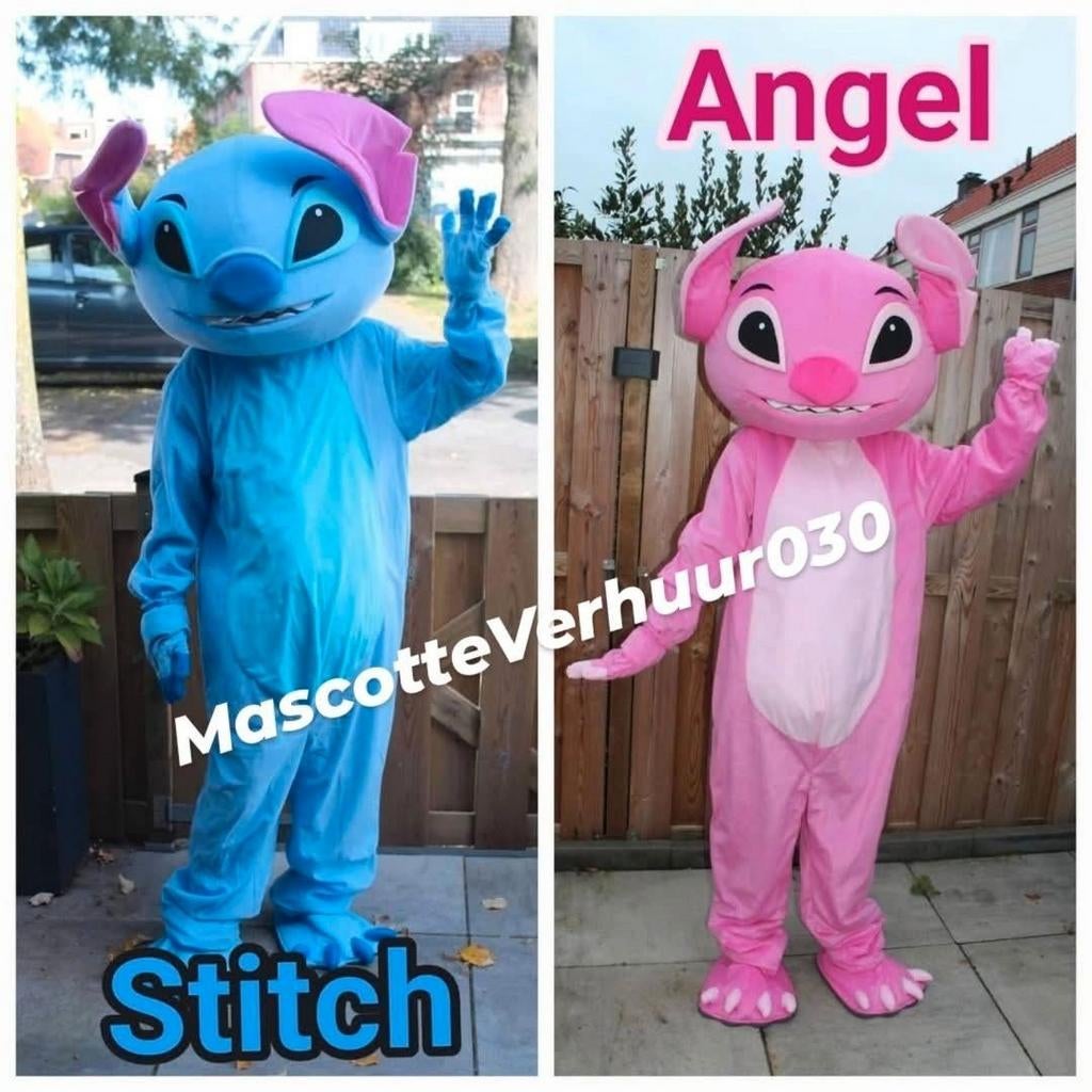 Stitch en Angel op jouw feestje mascotte acteur inhuren pak, Hobby en Vrije tijd, Feestartikelen | Verhuur, Zo goed als nieuw