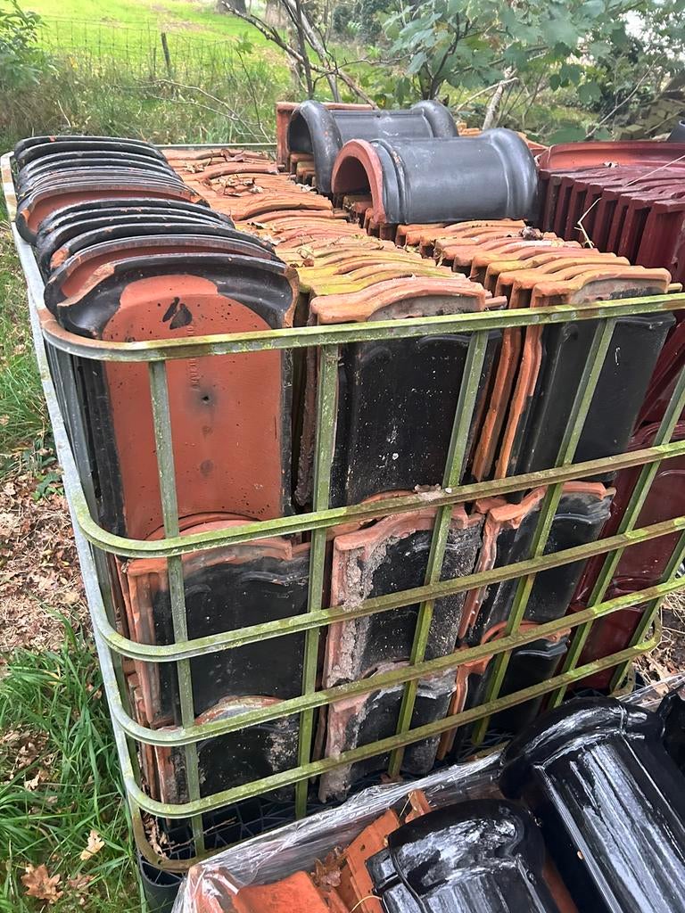 Vh mat zwart ca 1250 plus hulpstukken, Doe-het-zelf en Verbouw, Ophalen, Steen of Klei, Zwart, Nieuw