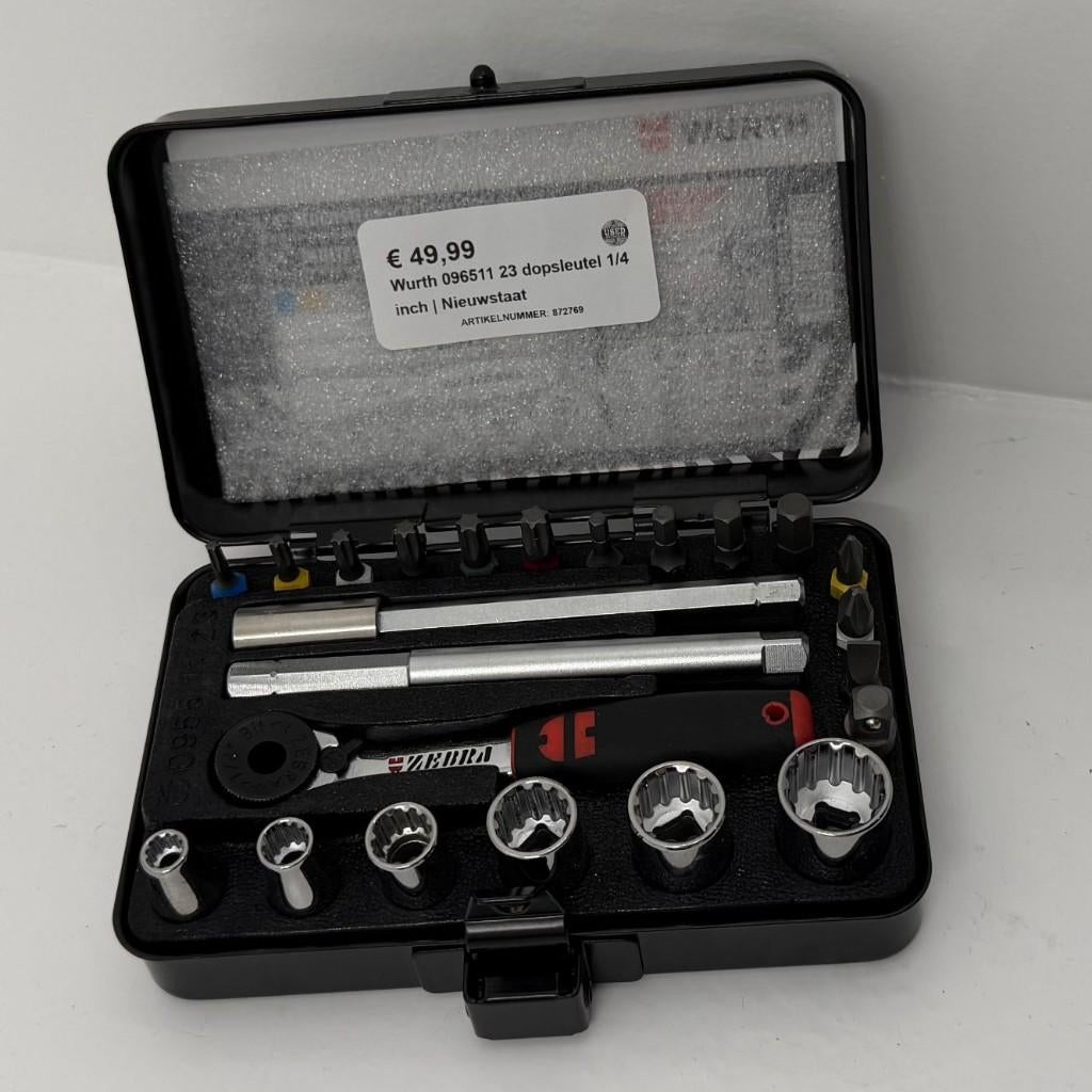 Wurth 096511 23 dopsleutel 1/4 inch | Nieuwstaat, Dordrecht@usedproducts.nl, Toulonselaan 72, Ophalen of Verzenden, Zo goed als nieuw