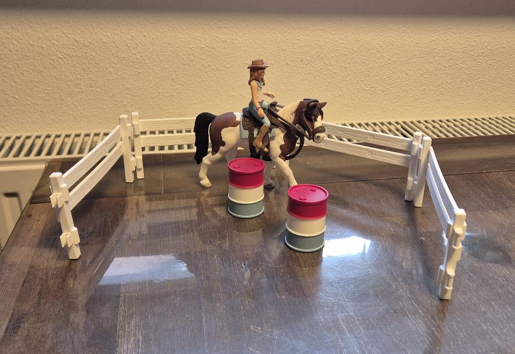 Schleich Horse Club Westernset met Paard, Ruiter & Omheining, Verzamelen, Speelgoed, Ophalen of Verzenden, Zo goed als nieuw