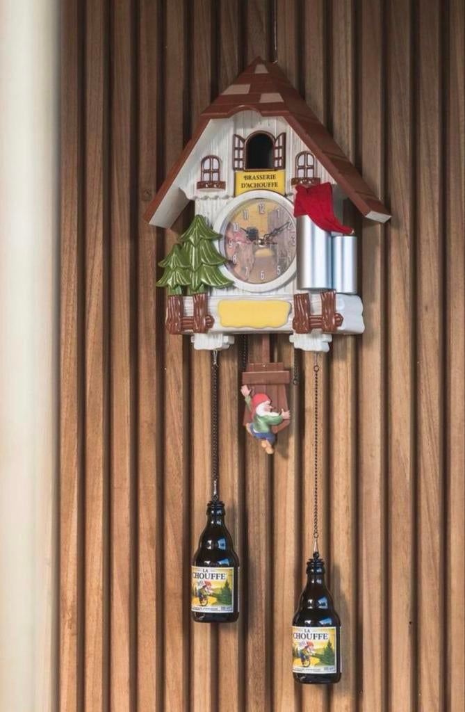 GEZOCHT: Brasserie d'Achouffe / La Chouffe Koekoeksklok, Ophalen of Verzenden, Zo goed als nieuw, Overige typen, Overige merken