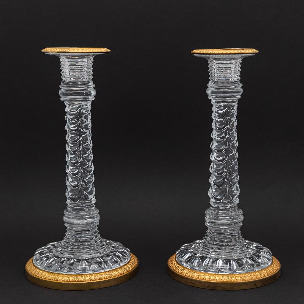 Kristallen kandelaren, Charles X, Antiek en Kunst, Antiek | Glas en Kristal, Ophalen of Verzenden