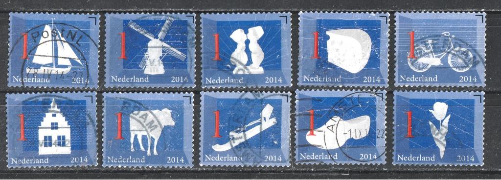 68 S --3140-49 Nederlandse Iconen 2014, Postzegels en Munten, Postzegels | Nederland, Verzenden, Na 1940, Gestempeld