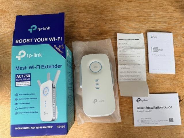 Nieuw/ongebruikt TP-Link RE450 wifi-versterker, Computers en Software, Ophalen, Nieuw, TP-Link