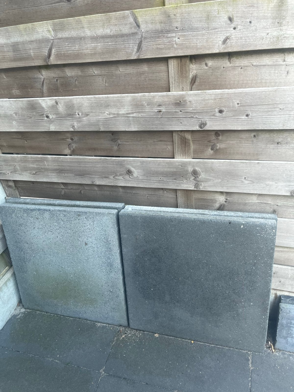 Antraciet terrastegels 60x60x4 cm, Tuin en Terras, Ophalen, Gebruikt, 5 tot 10 m², Beton