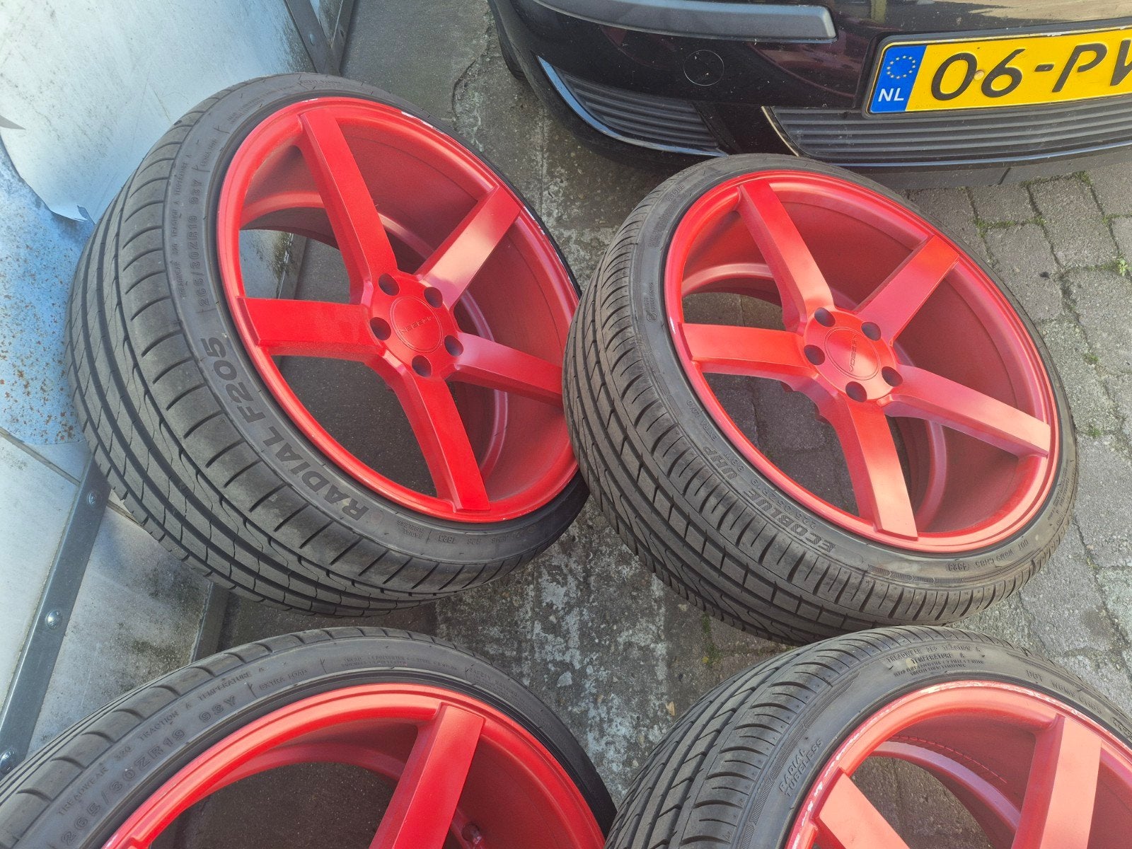 Vossen velgen 19 inch 5x114.3 Nissan 350Z, Auto-onderdelen, Banden en Velgen, Gebruikt, 265 mm, Banden en Velgen, Personenwagen